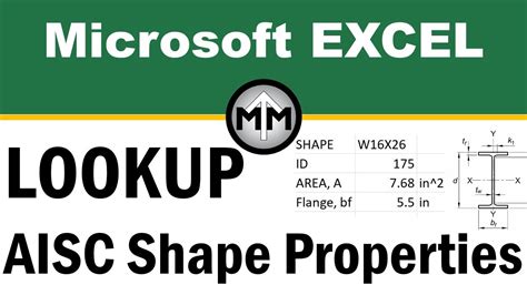 aisc shapes database excel.